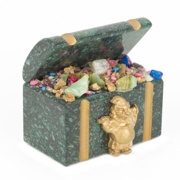 Сувенир &amp;quot;Сундучок&amp;quot; змеевик 118141