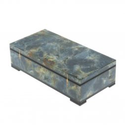 Шкатулка из камня кианит 17,5х9х5 см