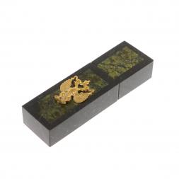 Флешка из камня змеевик с гербом РФ 32 GB