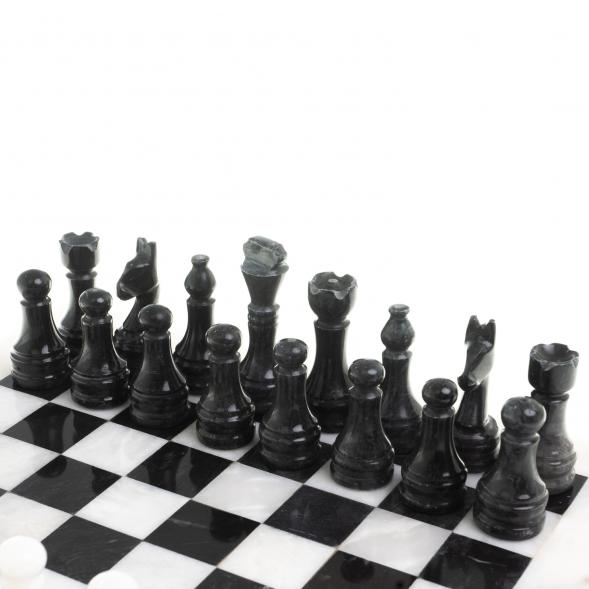 Шахматы настольные &amp;quot;Классические&amp;quot; доска 31х31 см мрамор 123534