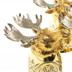 Стопки перевертыши &amp;quot;Лось&amp;quot; 70 мл 3 шт Златоуст