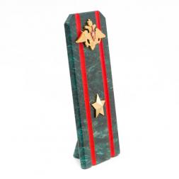 Сувенир &amp;quot;Погон Майор ВС&amp;quot; камень змеевик