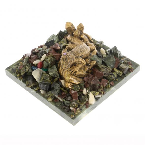 Сувенир &amp;quot;Ящерица&amp;quot; змеевик 116537