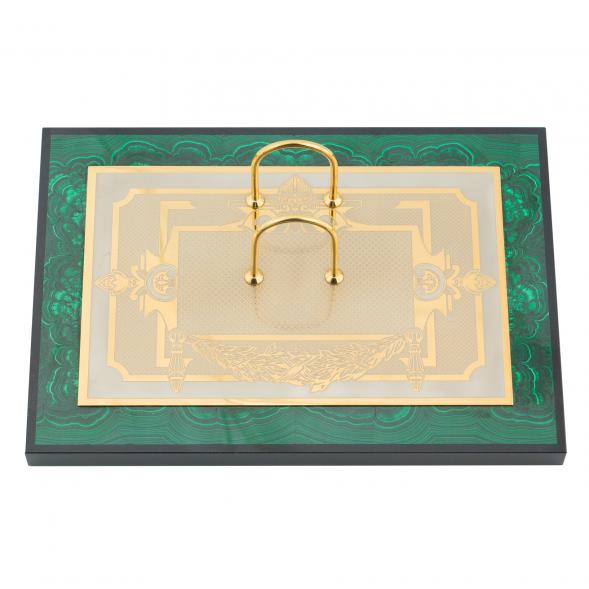 Письменный прибор из малахита &amp;quot;Георгий Победоносец&amp;quot; 118857