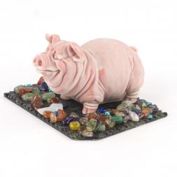 Сувенир &amp;quot;Свин стоит&amp;quot; из мрамолита