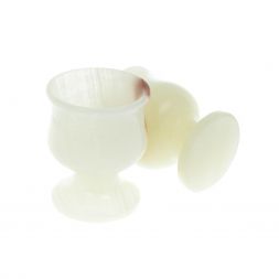 Набор рюмок из белого оникса 15 мл 3,8х4,5 см 2 шт в коробке (1,2х2)