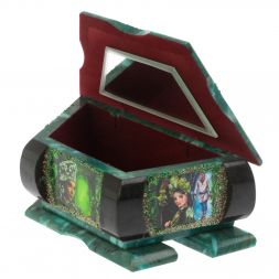 Шкатулка с иллюстрацией "Хозяйка медной горы" из змеевика 20х10х8 см