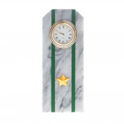 Часы "Погон майор ПС ФСБ" из мрамора