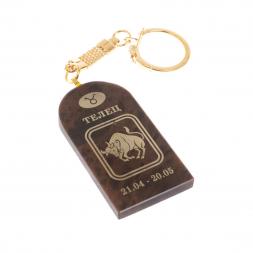 Брелок из обсидиана знак зодиака &amp;quot;Телец&amp;quot;