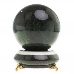 Сувенир "Шар антистресс" из темно-зеленого змеевика 10,5 см