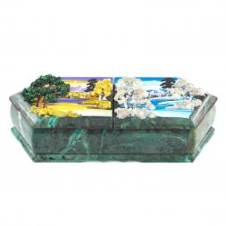 Шкатулка &amp;quot;Осенний и зимний пейзажи&amp;quot; 29,5х12х8 см