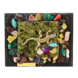 Магнит с ящерицей &amp;quot;Урал&amp;quot; змеевик