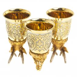 Стопки перевертыши &amp;quot;Олень&amp;quot; 70 мл 3 шт Златоуст