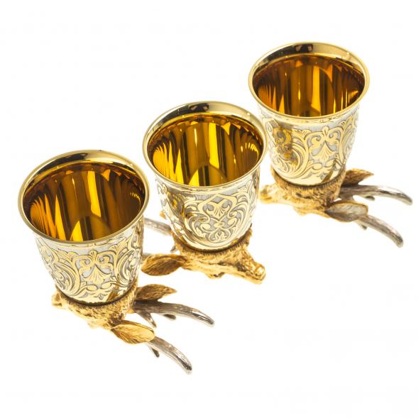 Стопки перевертыши &amp;quot;Олень&amp;quot; 70 мл 3 шт Златоуст 123631