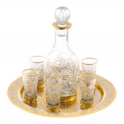 Водочный набор &amp;quot;Юбилейный&amp;quot; графин и 6 стопок на подносе