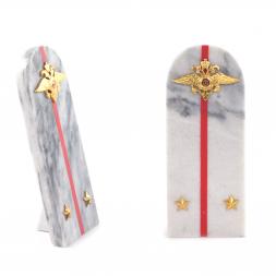 Сувенир &amp;quot;Погон Лейтенант МВД&amp;quot; камень мрамор