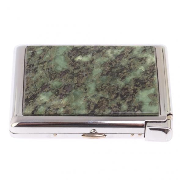 Портсигар на 20 сигарет с зажигалкой камень офит 126191