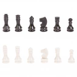 Шахматы с гравировкой "Греческий орнамент" мрамор гранит доска 40х40см