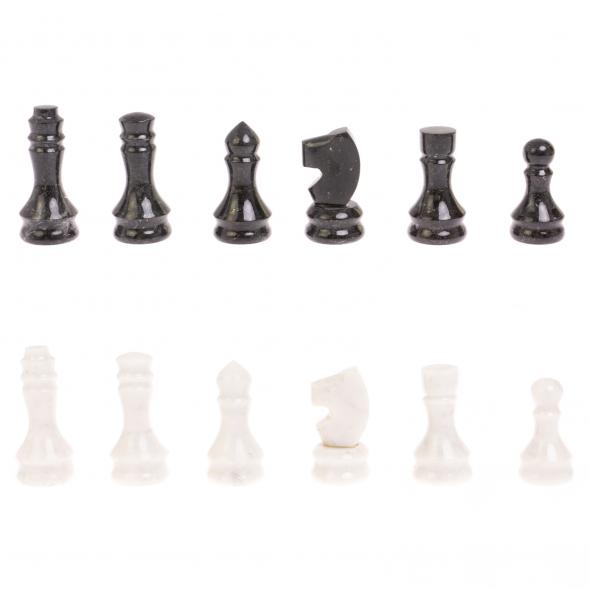 Шахматы с гравировкой &amp;quot;Греческий орнамент&amp;quot; мрамор гранит доска 40х40см 126802