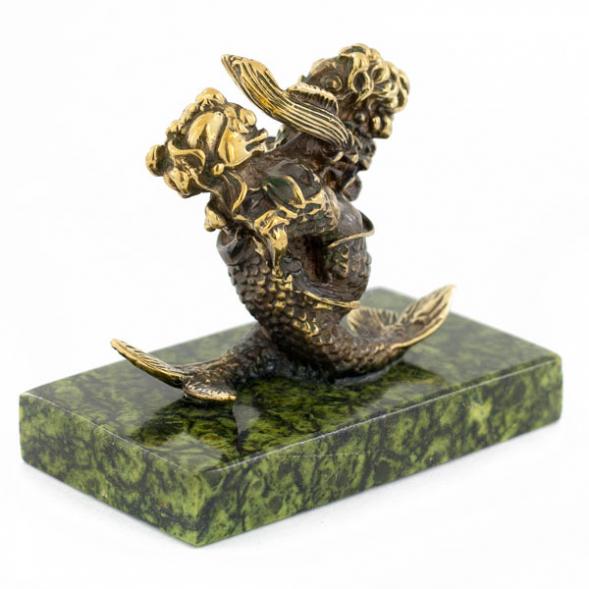 Сувенир статуэтка знак зодиака &amp;quot;Рыбы&amp;quot; из бронзы и камня 116097