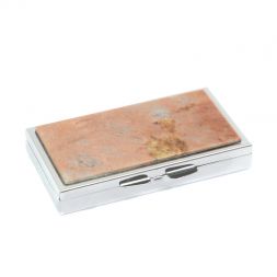 Таблетница на 7 отделений камень пегматит серебристая