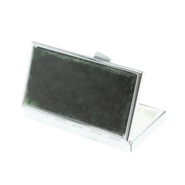 Таблетница на 7 отделений камень нефрит цвет серебро 127979