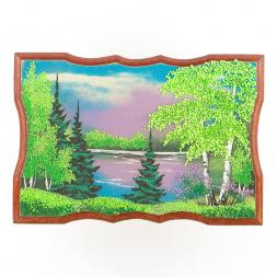 Панно прямоугольное &amp;quot;Лето&amp;quot; 27х18 см каменная крошка