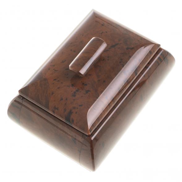 Шкатулка из коричневого обсидиана 9,5х6,5х6,5 см 122962