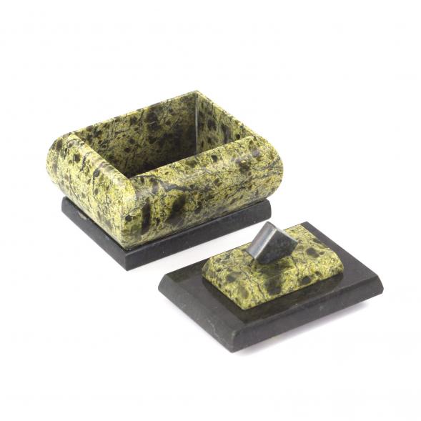 Шкатулка для украшений змеевик 7х5,5х7 см 112075