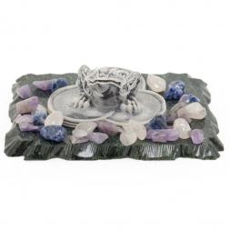 Сувенир из мрамолита &amp;quot;Жаба на монетах&amp;quot; малая