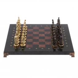 Шахматы бронзовые &amp;quot;Европейские&amp;quot; доска 32х32 см лемезит