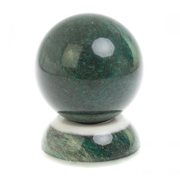 Шар &amp;quot;Антистресс&amp;quot; из змеевика и белого мрамора 9,5 см 127275