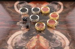 Эксклюзивные нарды "Орнамент" камень яшма Златоуст